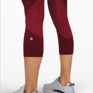 Lululemon Pace Rival Crop 22" Deep Rouge